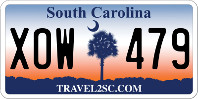 SC license plate XOW479