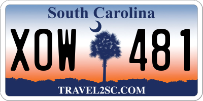 SC license plate XOW481