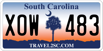 SC license plate XOW483