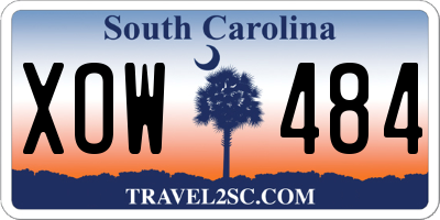 SC license plate XOW484