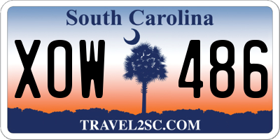 SC license plate XOW486