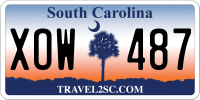 SC license plate XOW487