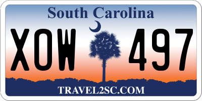 SC license plate XOW497