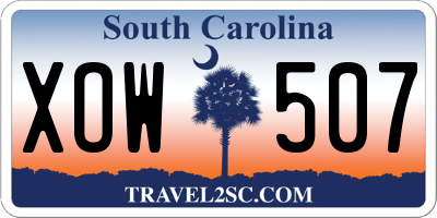 SC license plate XOW507