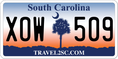 SC license plate XOW509