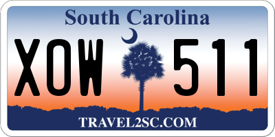 SC license plate XOW511