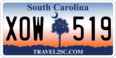 SC license plate XOW519