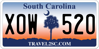 SC license plate XOW520