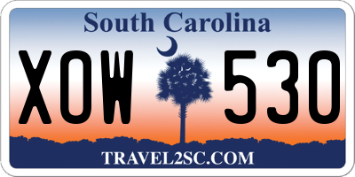 SC license plate XOW530