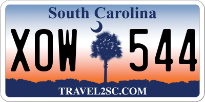 SC license plate XOW544
