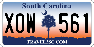 SC license plate XOW561