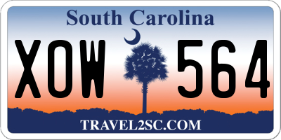 SC license plate XOW564