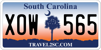 SC license plate XOW565
