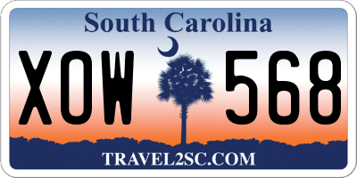 SC license plate XOW568