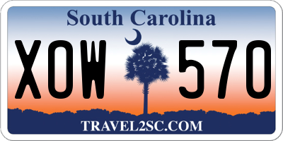 SC license plate XOW570