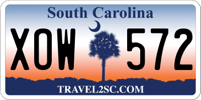 SC license plate XOW572