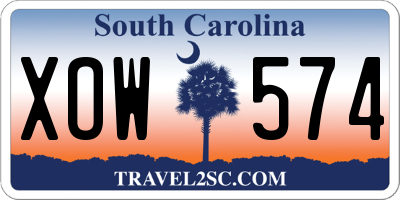 SC license plate XOW574