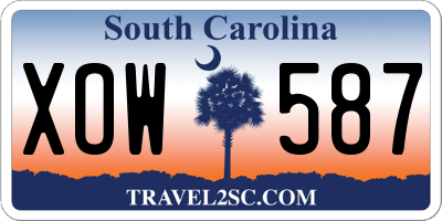 SC license plate XOW587