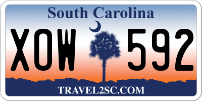SC license plate XOW592