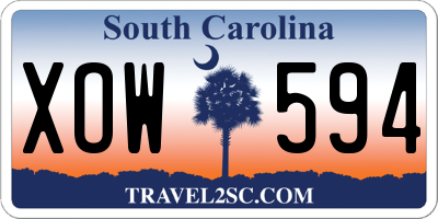 SC license plate XOW594