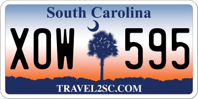 SC license plate XOW595
