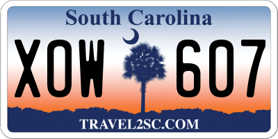 SC license plate XOW607
