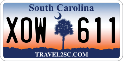 SC license plate XOW611