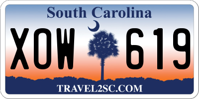 SC license plate XOW619