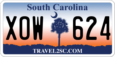 SC license plate XOW624