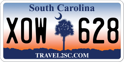 SC license plate XOW628