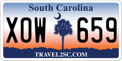 SC license plate XOW659