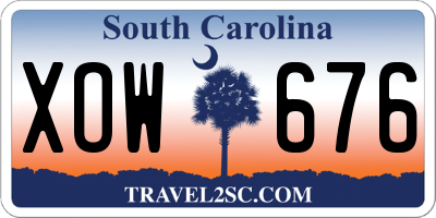 SC license plate XOW676