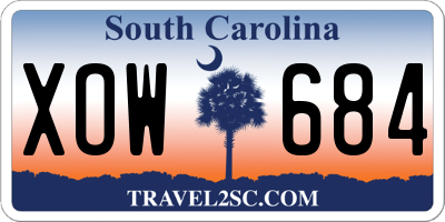 SC license plate XOW684