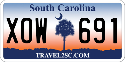 SC license plate XOW691