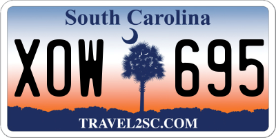 SC license plate XOW695