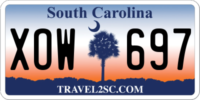 SC license plate XOW697
