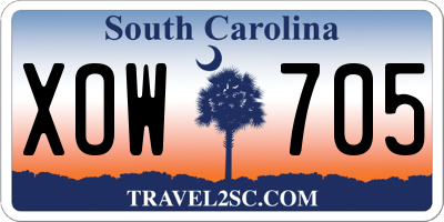 SC license plate XOW705