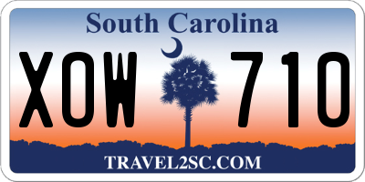 SC license plate XOW710