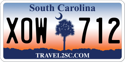 SC license plate XOW712