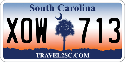 SC license plate XOW713