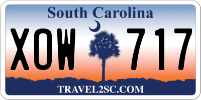SC license plate XOW717