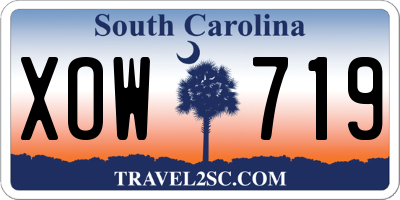 SC license plate XOW719