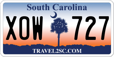 SC license plate XOW727