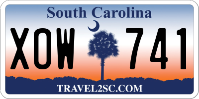 SC license plate XOW741