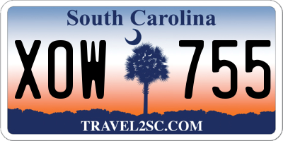 SC license plate XOW755