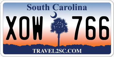 SC license plate XOW766
