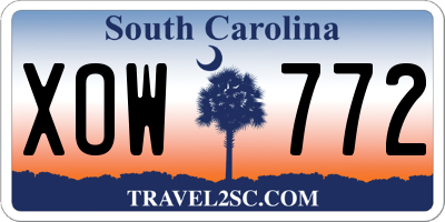 SC license plate XOW772