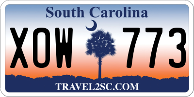 SC license plate XOW773