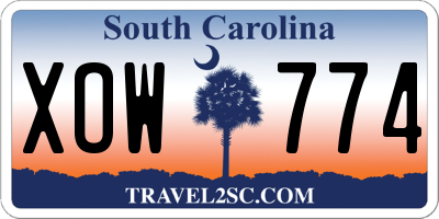 SC license plate XOW774