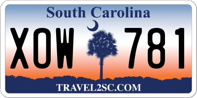 SC license plate XOW781
